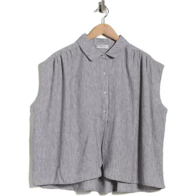 Patrizia Luca Pleated Back Top In Gray