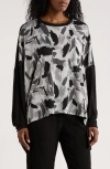 Patrizia Luca Print Boxy Top In Black