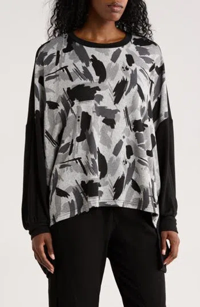 Patrizia Luca Print Boxy Top In Black