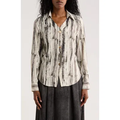 Patrizia Luca Print Button-up Shirt In Neutral