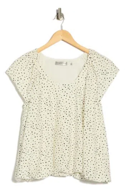 Patrizia Luca Printed Bubble Top In Neutral