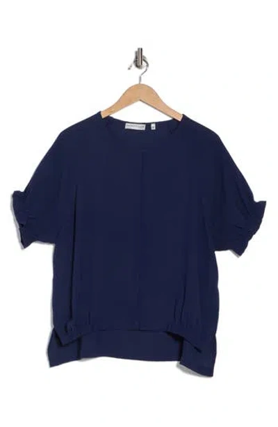 Patrizia Luca Puff Sleeve High-low Hem Top