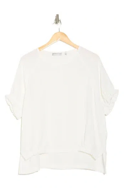 Patrizia Luca Puff Sleeve High-low Hem Top
