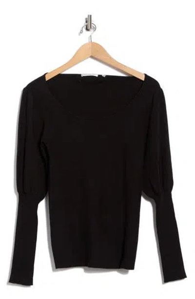 Patrizia Luca Puff Sleeve Sweater In Black