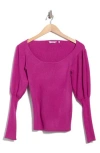 Patrizia Luca Puff Sleeve Sweater In Pink