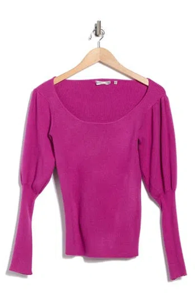 Patrizia Luca Puff Sleeve Sweater In Pink