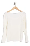 Patrizia Luca Puff Sleeve Sweater In White