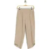 Patrizia Luca Pull-on Capri Pants In Brown