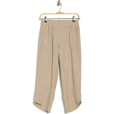 Patrizia Luca Pull-on Capri Pants In Brown