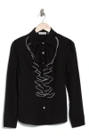 Patrizia Luca Ruffle Blouse In Black