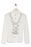 Patrizia Luca Ruffle Blouse In Off White
