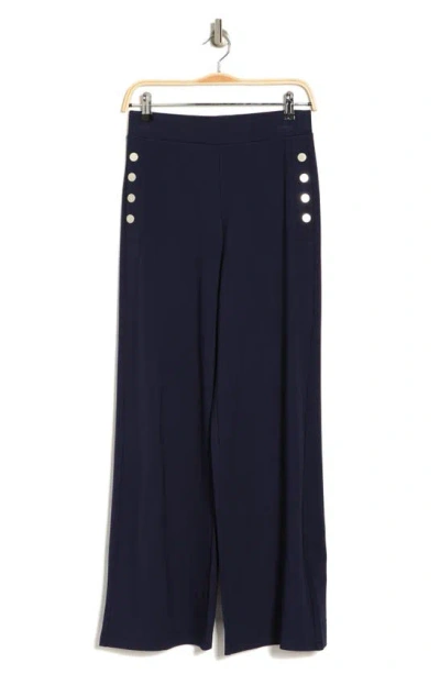 Patrizia Luca Sailor Wide Leg Pants In Navy