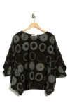 Patrizia Luca Scribble Dot Top In Black