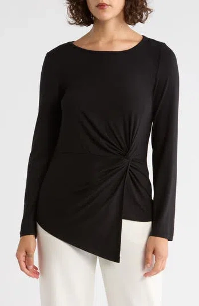 Patrizia Luca Side Knot Top In Black