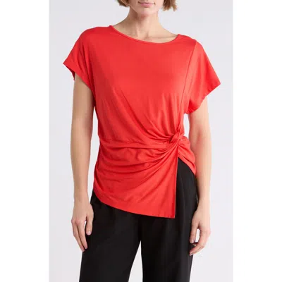 Patrizia Luca Side Knot Top In Red