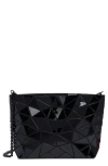 Patrizia Luca Slanted Square Convertible Clutch In Shiny Black