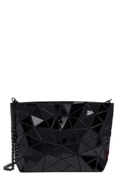 Patrizia Luca Slanted Square Convertible Clutch In Shiny Black