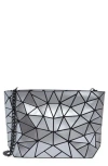 Patrizia Luca Slanted Square Convertible Clutch In Shiny Grey