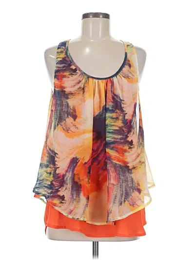 Pre-owned Patrizia Luca Sleeveless Blouse In Orange