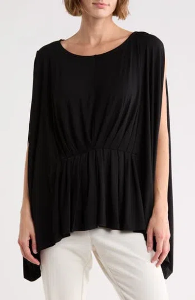 Patrizia Luca Slit Sleeve Top In Black