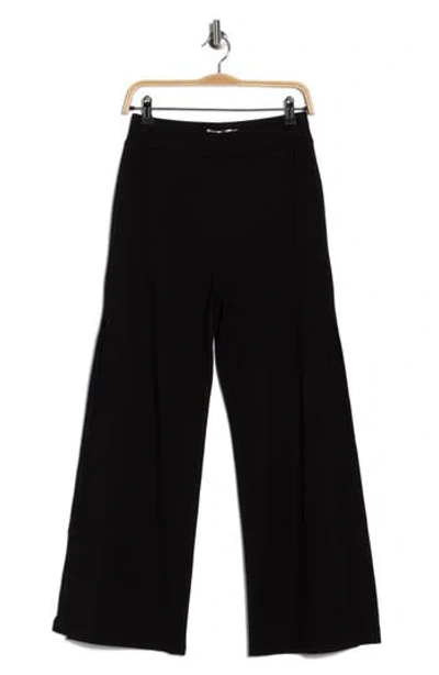 Patrizia Luca Slit Wide Leg Pants In Black
