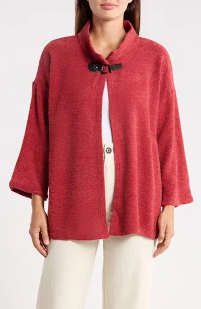 Patrizia Luca Toggle Front Cardigan Sweater In Orange