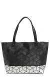 Patrizia Luca Two Tone Geo Tote Bag In M.black/silver
