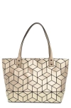 Patrizia Luca Two Tone Geo Tote Bag In M.gold/ Bronze