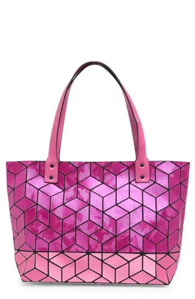 Patrizia Luca Two-tone Geometric Tote Bag In Pink Camo/m.pink