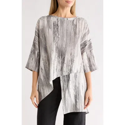 Patrizia Luca Uneven Hem Tunic Shirt In Gray