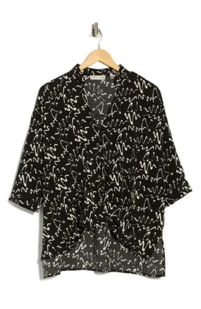 Patrizia Luca V-neck Untuck Top In Black