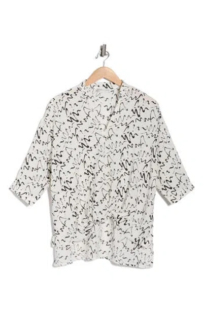 Patrizia Luca V-neck Untuck Top In White