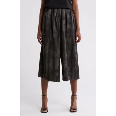 Patrizia Luca Wide Leg Crop Pants In Black
