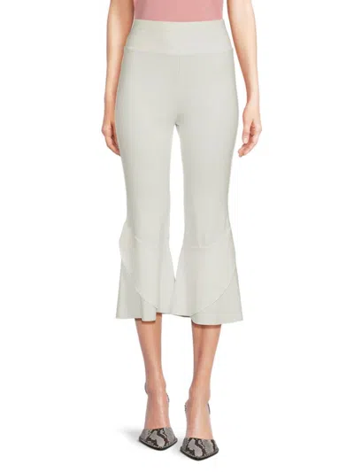 Patrizia Luca Women's Flared Cropped Pants In Off White