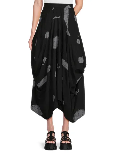 Patrizia Luca Women's Print Ballon Maxi Skirt In Black