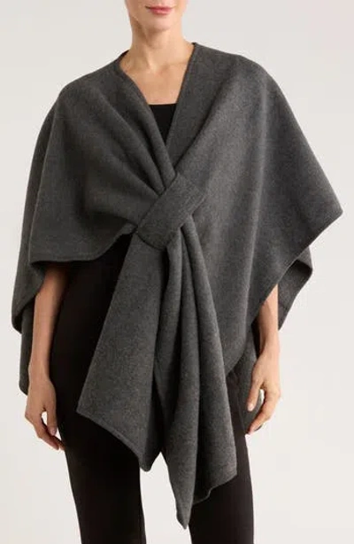Patrizia Luca Wrap Cardigan Poncho In Gray