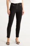 Patrizia Luca Zip Front Skinny Pants In Black