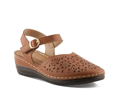 Patrizia Nougatish Wedge Sandal In Brown