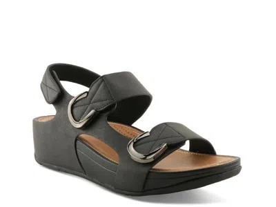 Patrizia Ocean Way Lux Wedge Sandal In Black