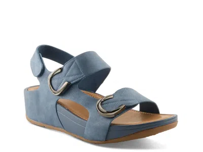 Patrizia Ocean Way Lux Wedge Sandal In Blue