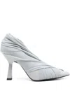 Patrizia Pepe 100mm Draped Pumps In Grau