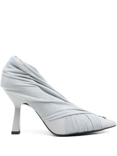 Patrizia Pepe 100mm Draped Pumps In Grau