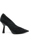 Patrizia Pepe 100mm Draped Pumps In Schwarz