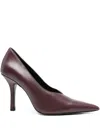 Patrizia Pepe 100mm Pointed-toe Stiletto Pumps In Purple