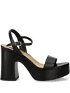 Patrizia Pepe 110mm Leather Sandals In Black