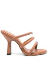 Patrizia Pepe 110mm Strappy Sandals In Braun