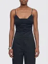 Patrizia Pepe Basic Jersey Top In Black