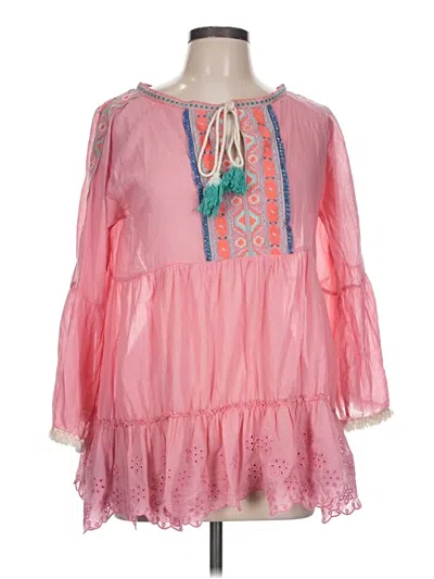 Pre-owned Patrizia Pepe 3/4 Sleeve Blouse In Pink