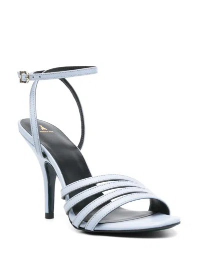 Patrizia Pepe 60mm Leather Sandals In Blau