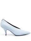 Patrizia Pepe 70mm Leather Pumps In Blau